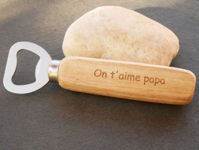 Abridor de garrafas personalizado para o pai
