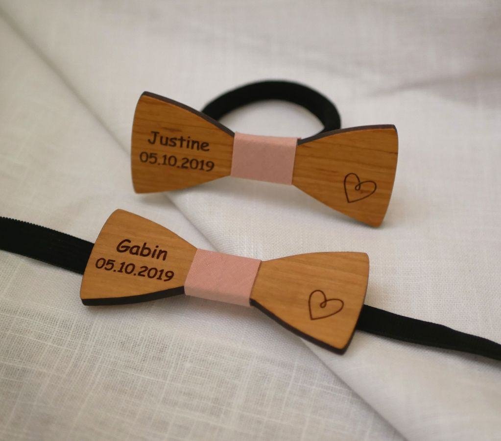 Acessório de cabelo personalizável Gravata de laço sobre elástico