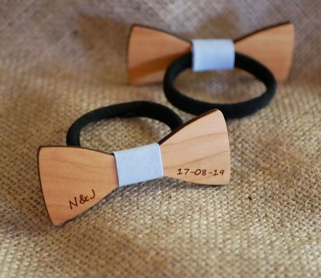 Acessório de cabelo personalizável Gravata de laço sobre elástico