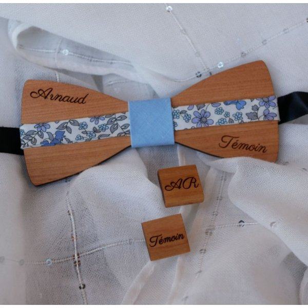 Bot&otilde;es de punho quadrados de madeira para personalizar