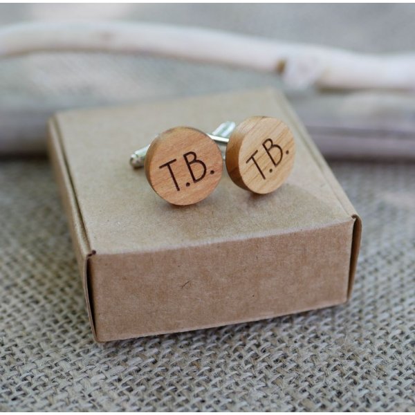 Bot&otilde;es de punho redondos de madeira para personalizar 18mm