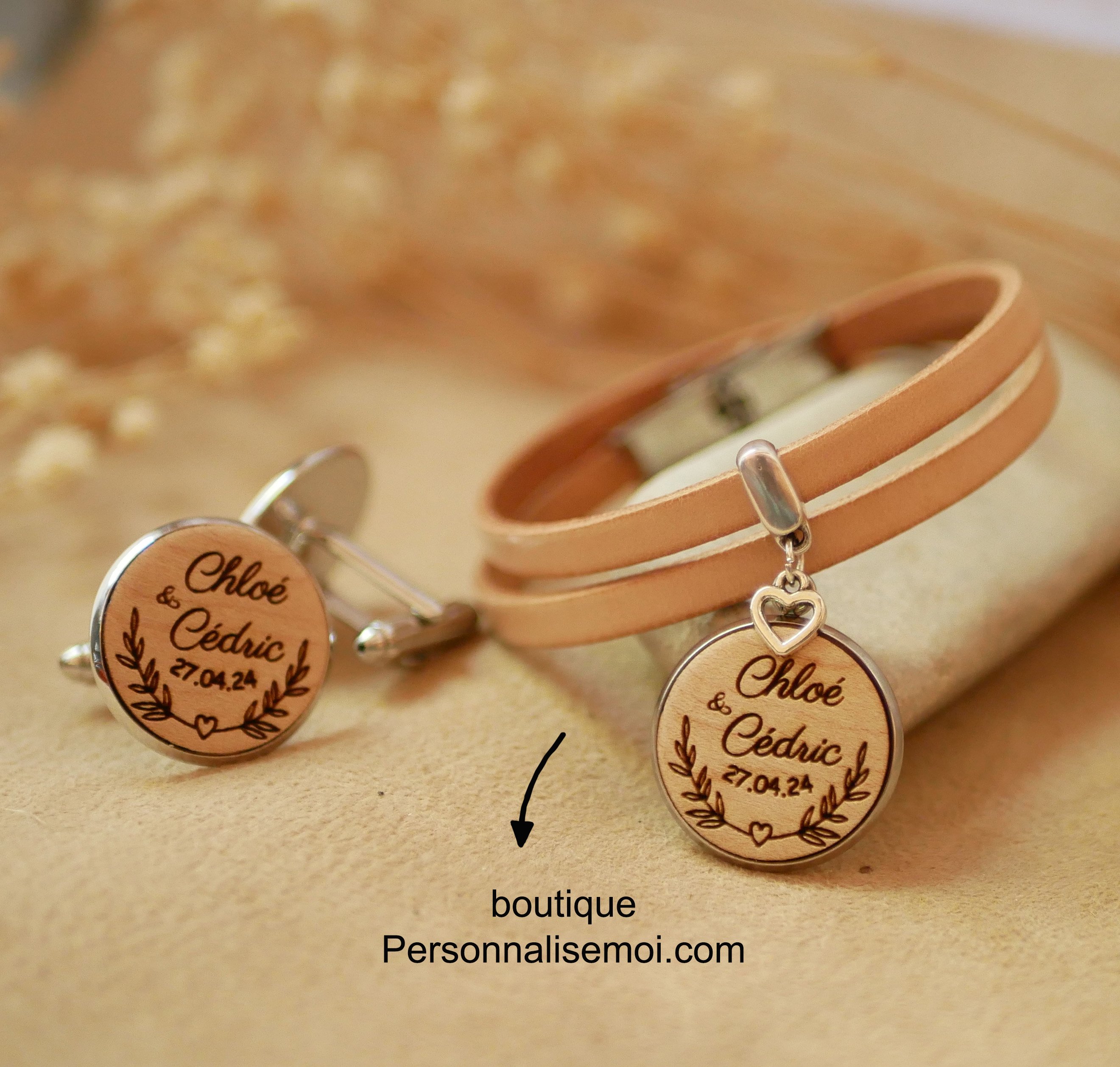 Botões de punho em madeira fina de cabochon 20mm personalizável