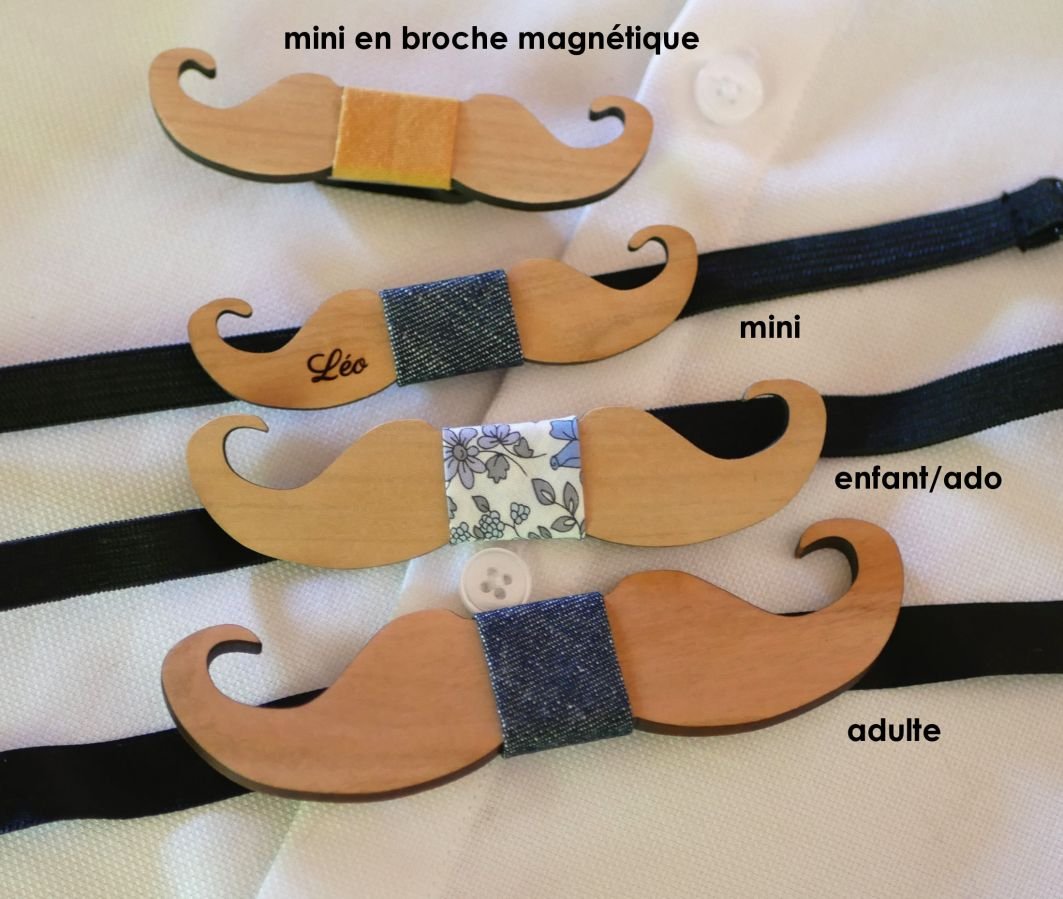 Mini broche de laço de madeira para personalizar