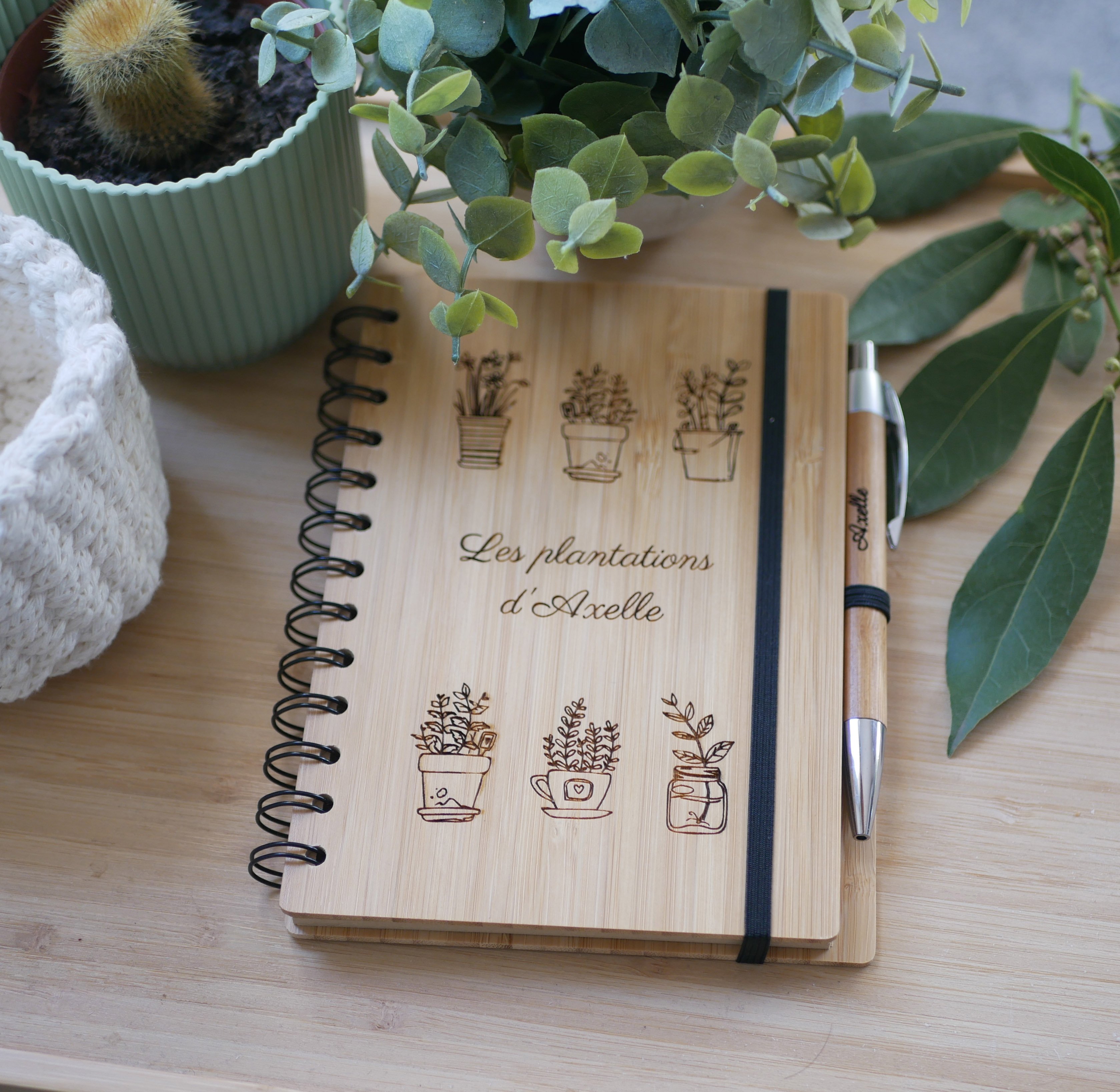 Caderno personalizado para plantas e jardinagem