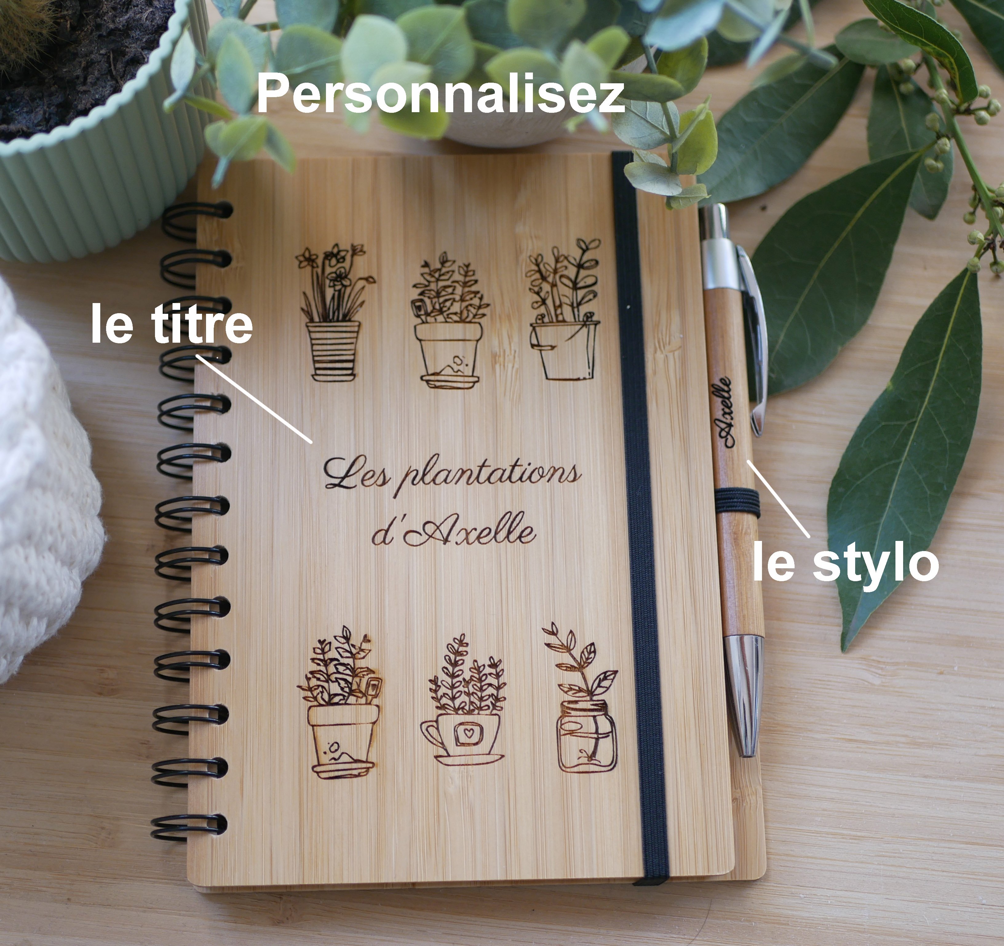 Caderno personalizado para plantas e jardinagem