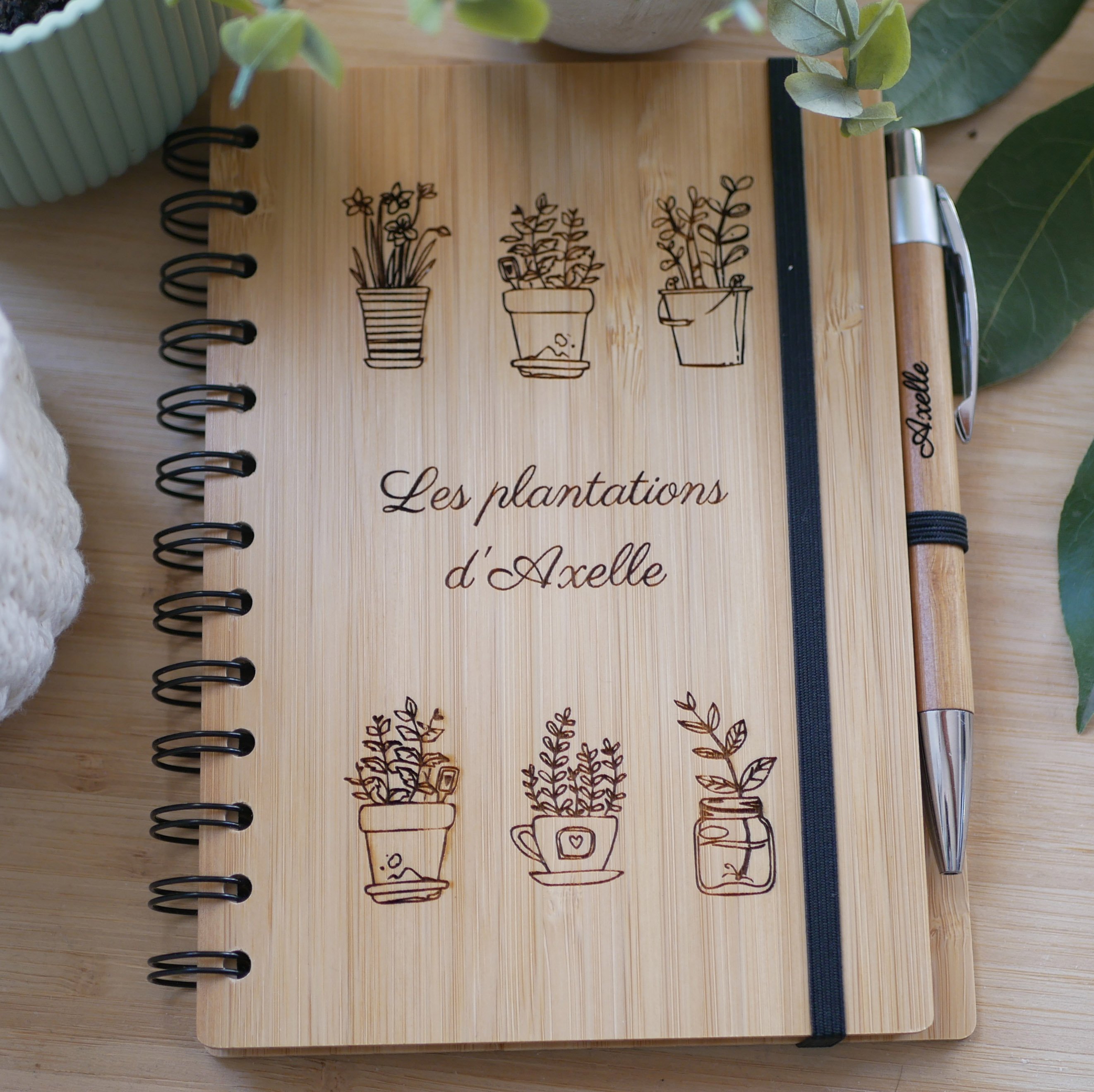 Caderno personalizado para plantas e jardinagem