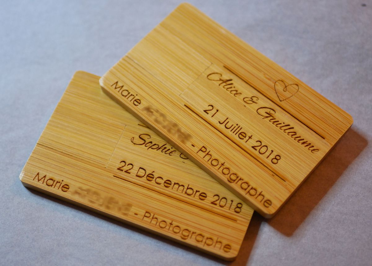 Chave USB 32 GB Cartão de madeira de bambu carbonizado para ser personalizado por gravação