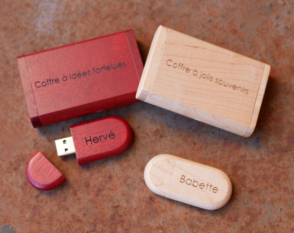 32 GB 3.0 pen drive USB de madeira vermelha em caixa de gravura