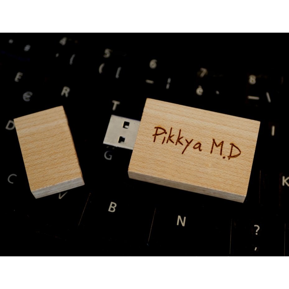 Chave USB de madeira de 32 GB, rectangular, a personalizar através de gravação