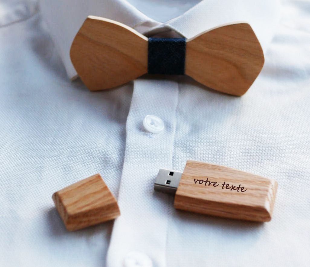 Chave USB de madeira para ser personalizada por gravação