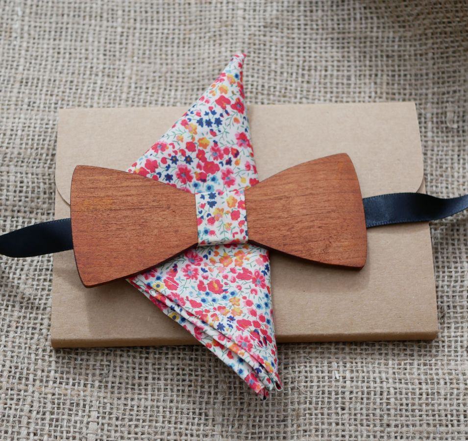 Conjunto de arco de madeira Pouch Butterfly broche Liberty