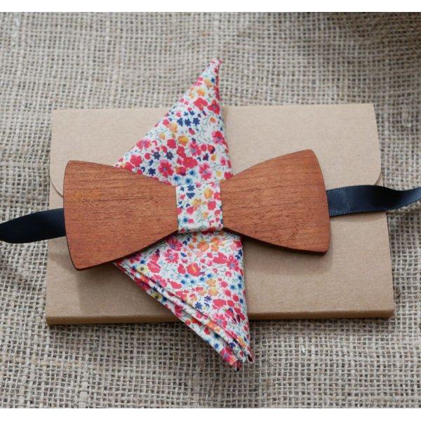 Conjunto de arco de madeira Pouch Butterfly broche Liberty