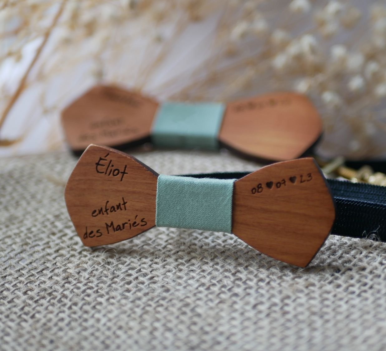 Laço de laço de madeira Mini "le rablé" para crianças para personalizar