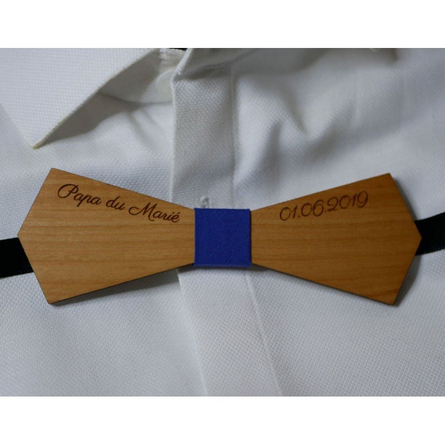 Laço longo pontiagudo em nogueira para ser personalizado Presente para homem