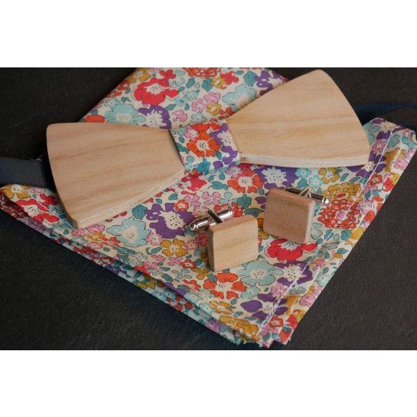 Saco de embraiagem Liberty L12 e la&ccedil;o de madeira, personaliz&aacute;vel