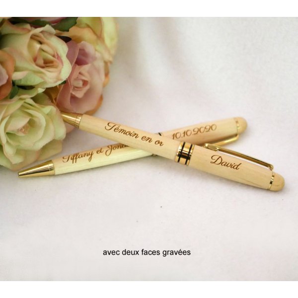 Caneta de madeira leve gravada para personalizar