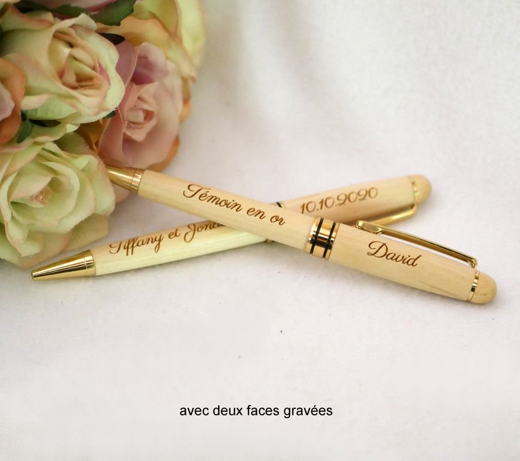 Caneta de madeira leve gravada para personalizar