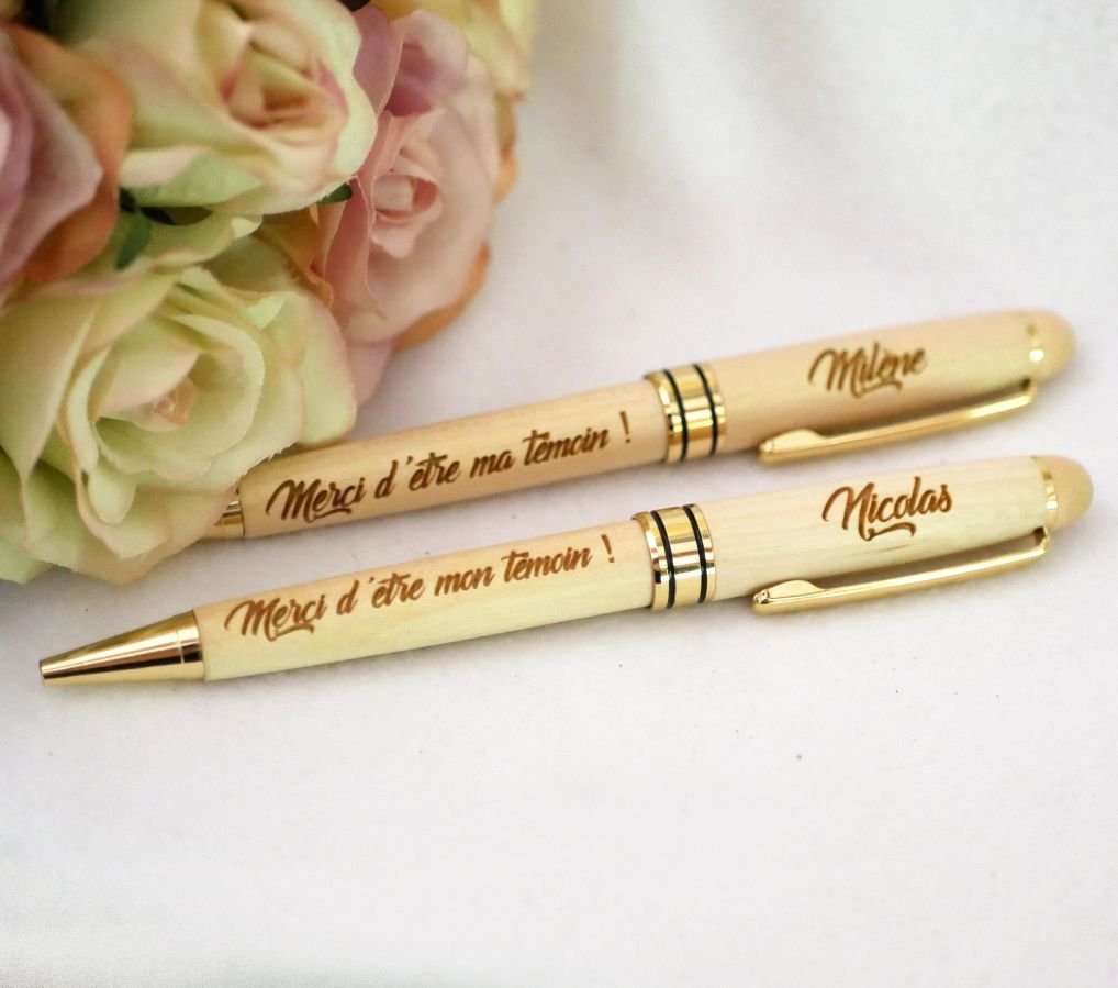 Caneta de madeira leve gravada para personalizar