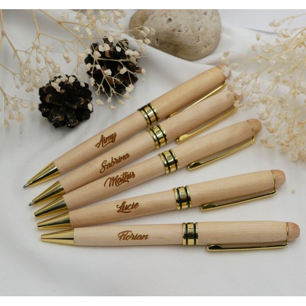 Caneta de madeira leve gravada para personalizar