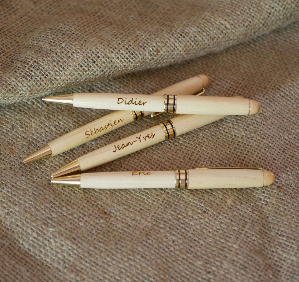 Caneta de madeira leve gravada para personalizar