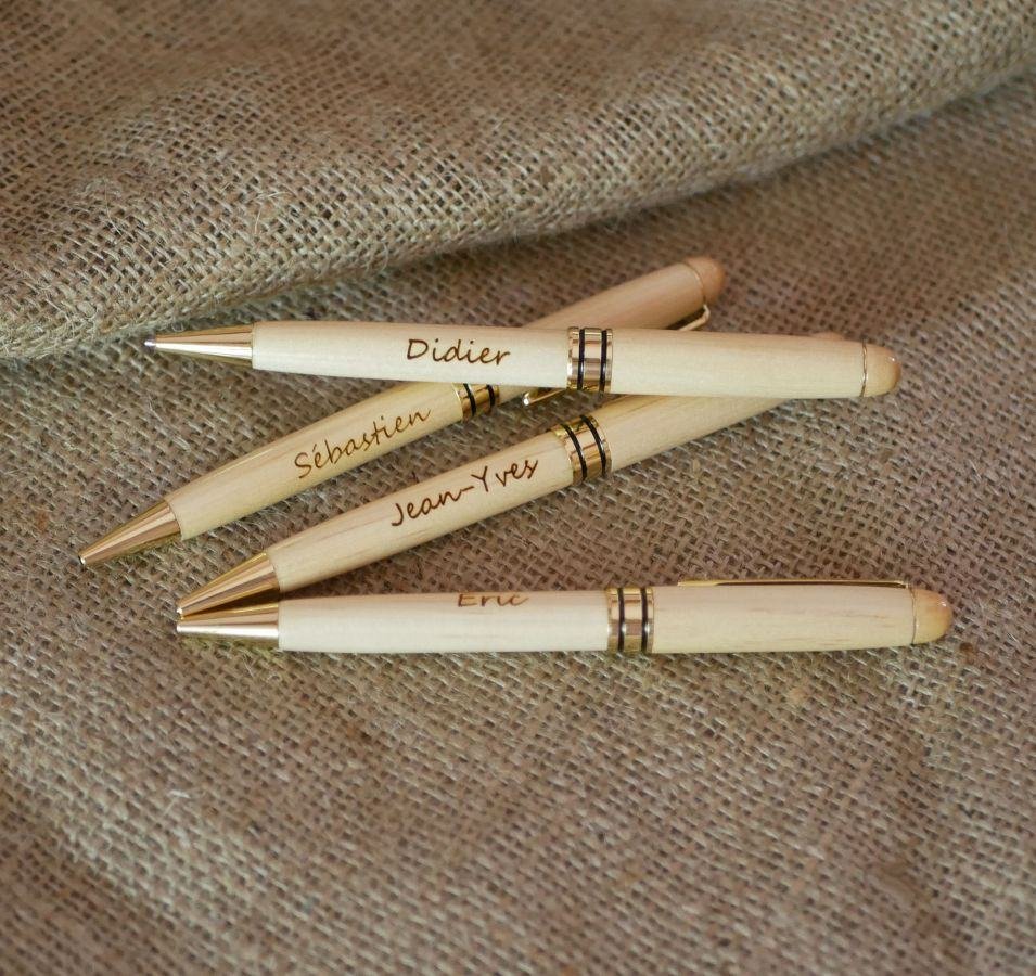 Caneta de madeira leve gravada para personalizar