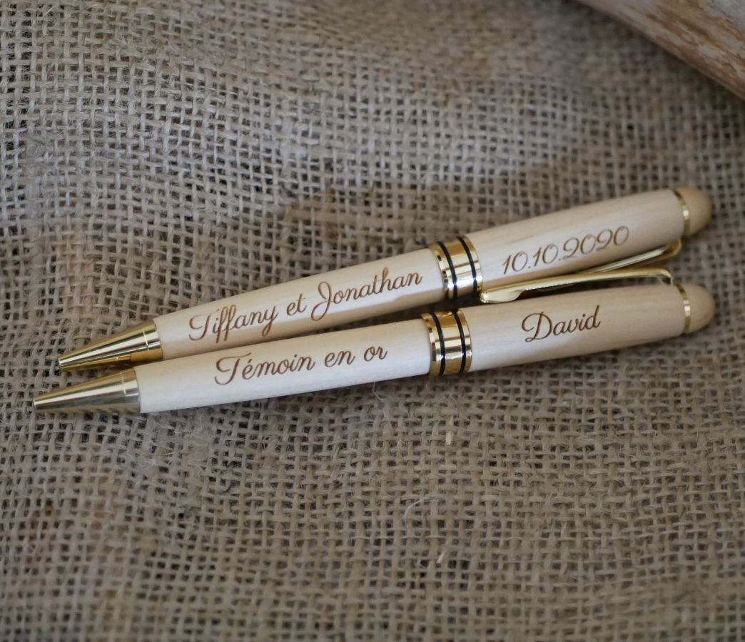 Caneta de madeira leve gravada para personalizar