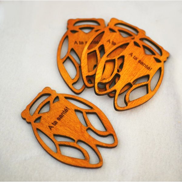 4 Bases de madeira Cicadas de madeira para personalizar