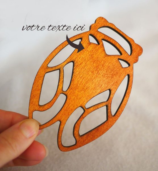 4 Bases de madeira Cicadas de madeira para personalizar