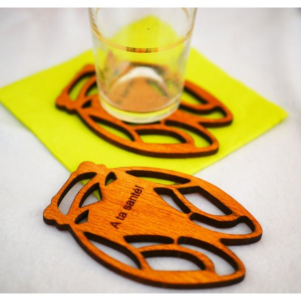 4 Bases de madeira Cicadas de madeira para personalizar