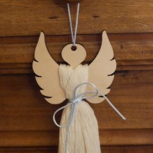 Anjo de madeira para pendurar como boneco "faça você mesmo 