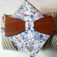 Bolsa de laço de marinheiro Liberty Ocean em madeira, personalizável